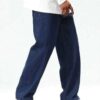 COZYON Men Loose Fit Mid Rise Dark Blue Jeans