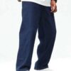 COZYON Men Loose Fit Mid Rise Dark Blue Jeans