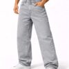 COZYON Men Loose Fit Mid Rise Grey Jeans